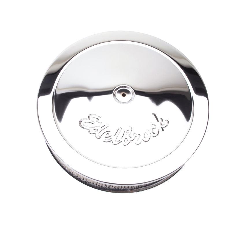 Edelbrock Air Cleaner Pro-Flo Series Round Steel Top Paper Element 14In Dia X 3 75In Dropped Base - Corvette Realm