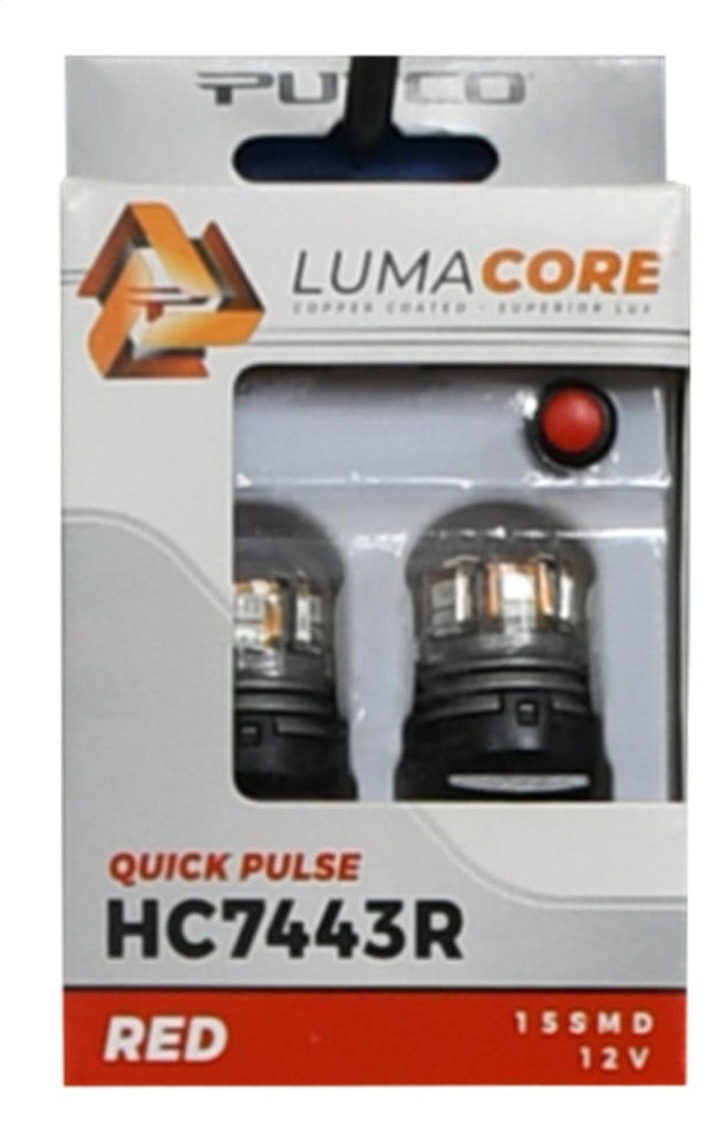 Putco LumaCore 7443 Red - Pair (x3 Strobe w/ Bright Stop) - Corvette Realm