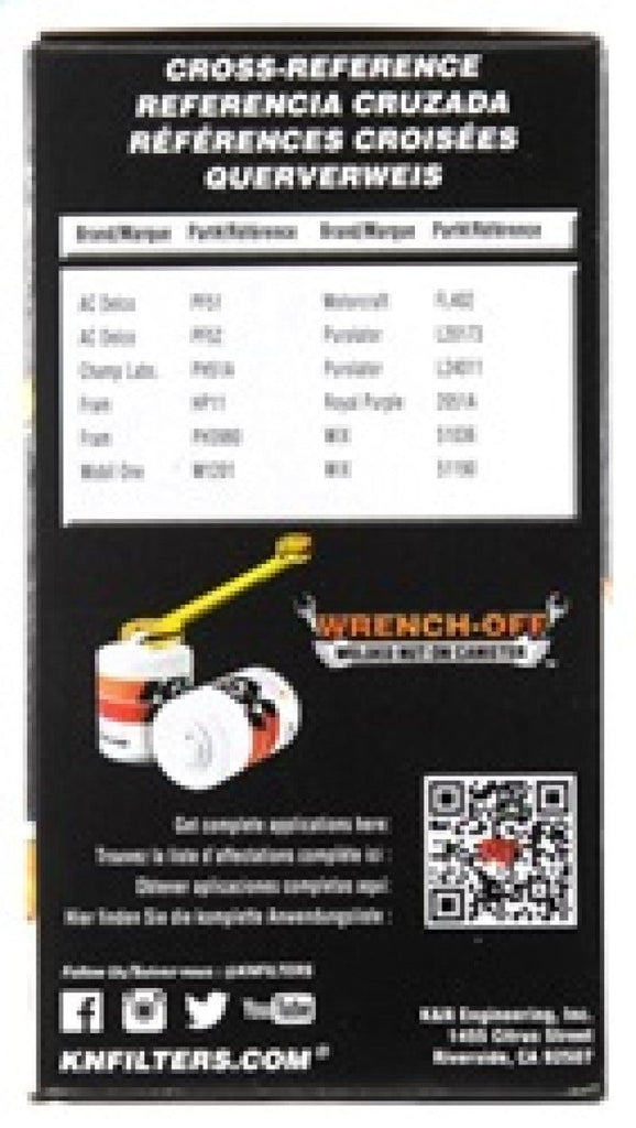 K&N Oil Filter OIL FILTER; AUTOMOTIVE - Corvette Realm