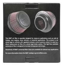 Load image into Gallery viewer, K&N Universal Round Clamp-On Air Filter 3in Flange ID x 6in Base OD x 4.625in Top OD x 3in Height - Corvette Realm