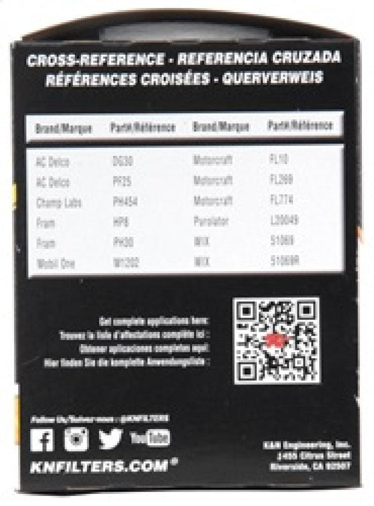 K&N Oil Filter OIL FILTER; AUTOMOTIVE - Corvette Realm