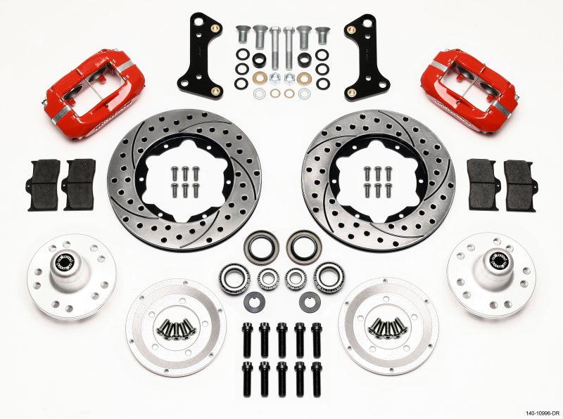 Wilwood Forged Dynalite Front Kit 11.00in Drill-Red 67-69 Camaro 64-72 Nova Chevelle - Corvette Realm