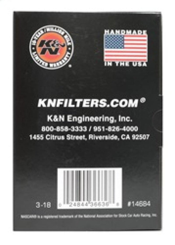 K&N Universal Round Clamp-On Air Filter 3in Flange ID x 6in Base OD x 4.625in Top OD x 3in Height - Corvette Realm