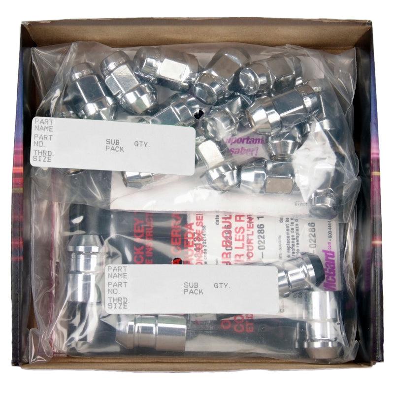 McGard 5 Lug Hex Install Kit w/Locks (Cone Seat Nut / Bulge) M12X1.5 / 3/4 Hex / 1.45in L - Chrome - Corvette Realm