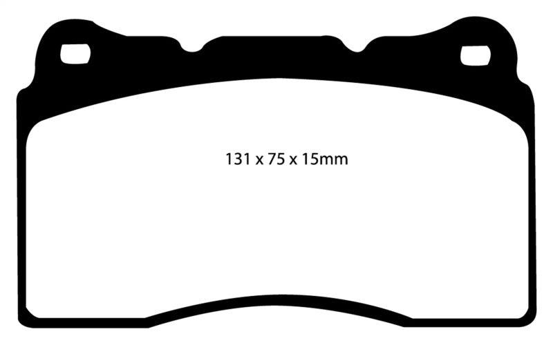EBC 17-21 Honda Civic Type-R (FK8) Yellowstuff Front Brake Pads - Corvette Realm