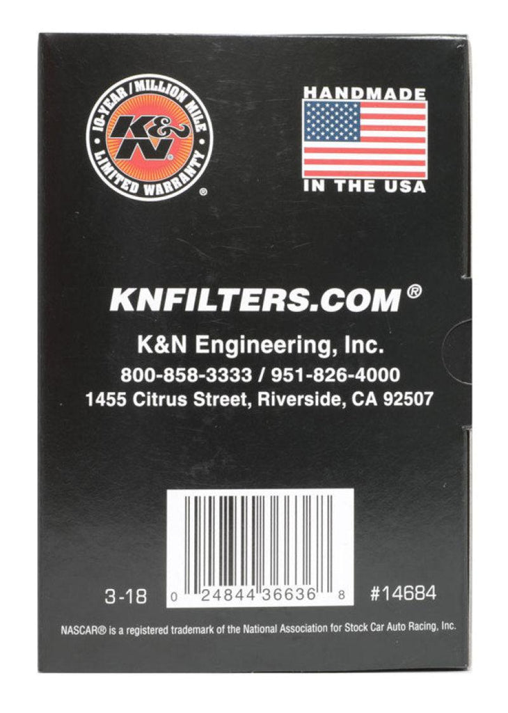 K&N Universal Round Clamp-On Air Filter 3in Flange ID x 6in Base OD x 4.625in Top OD x 3in Height - Corvette Realm