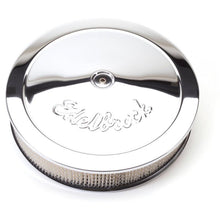 Load image into Gallery viewer, Edelbrock Air Cleaner Pro-Flo Series Round Steel Top Paper Element 14In Dia X 3 75In Dropped Base - Corvette Realm