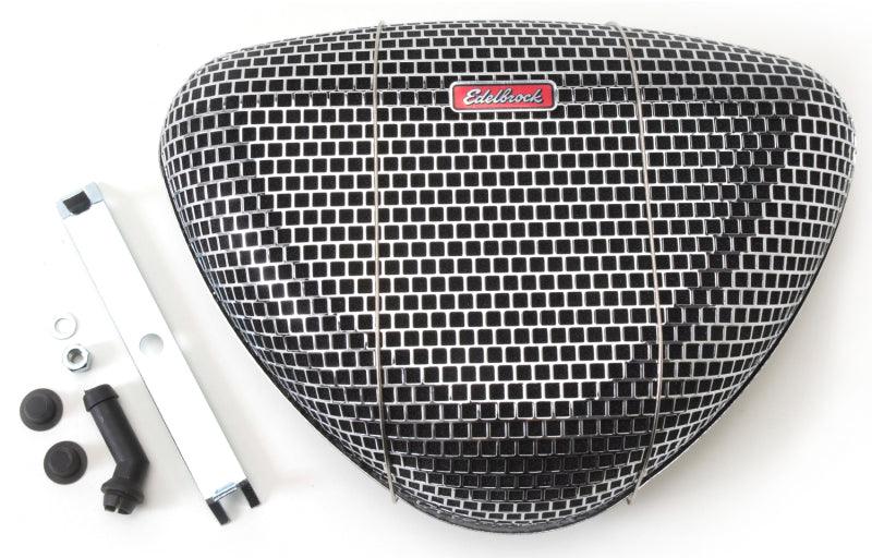 Edelbrock Air Cleaner Pro-Flo 1000 Series Triangular Steel Top 11 375In X 8 375In X 3In Chrome - Corvette Realm