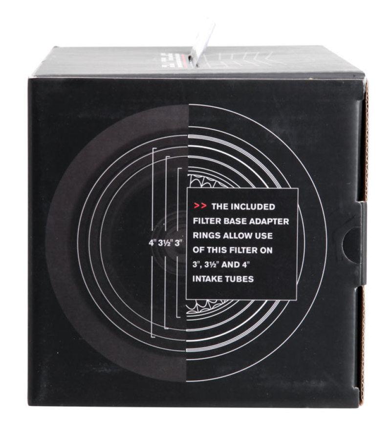 Spectre Adjustable Conical Air Filter 9-1/2in. Tall (Fits 3in. / 3-1/2in. / 4in. Tubes) - Black - Corvette Realm