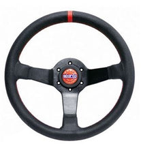 Load image into Gallery viewer, Sparco Steering Wheel R330 Champion Black Leather / Red Stitching