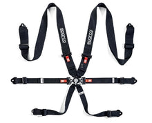 Load image into Gallery viewer, Sparco Belt H-3 Steel 6Pt 3in. PD Blk