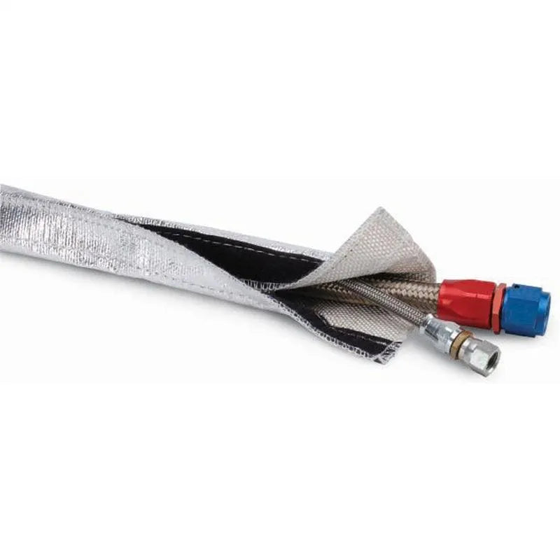 DEI Heat Shroud 1in I.D. x 3ft - Aluminized Sleeving - Hook and Loop Edge - Corvette Realm