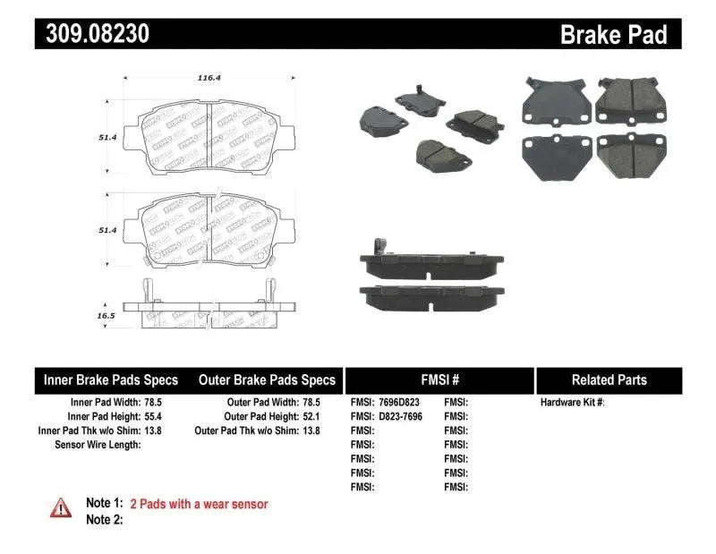 StopTech Performance 00-05 Celica GT-S Rear Brake Pads - Corvette Realm
