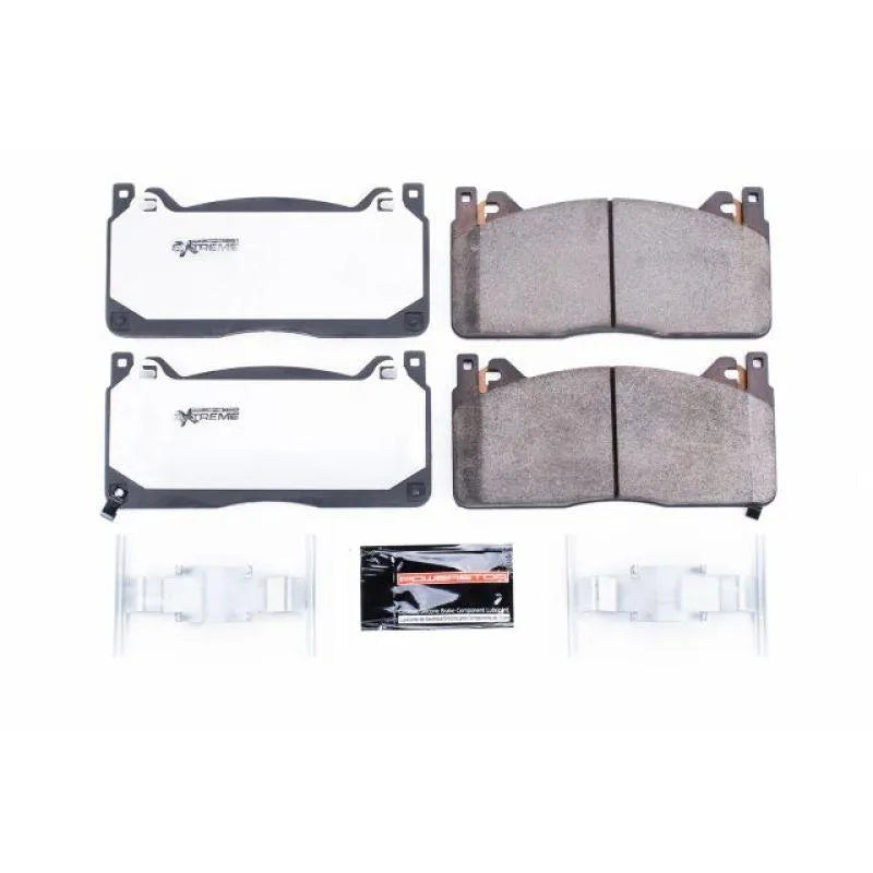 Power Stop 16-19 Ford Mustang Front Z26 Extreme Street Brake Pads w/Hardware - Corvette Realm