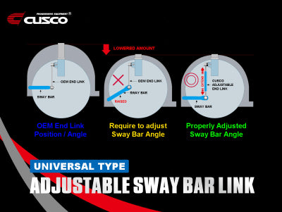 Cusco Universal Adjustable Front Sway Bar End Link Set(345mm-375mm)