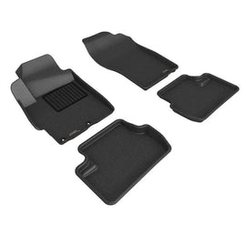 3D Maxpider 08-15 Mitsubishi Lancer Evolution X Kagu 1st 2nd Row - Floor Mat Set (Black) - Corvette Realm