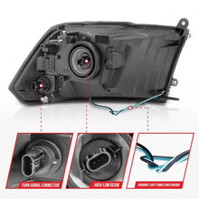 Load image into Gallery viewer, ANZO 2009-2018 Dodge Ram 1500 Crystal Headlights w/ Light Bar Black Housing - Corvette Realm