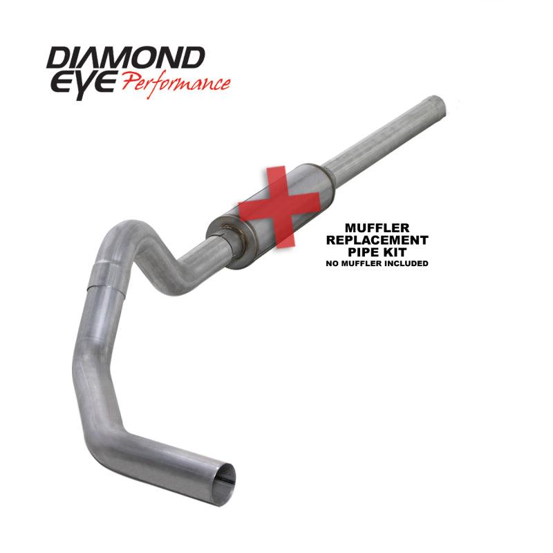 Diamond Eye KIT 4in CB MFLR RPLCMENT PIPE SGL AL: 2004.5-2007.5 DODGE CUMMINS 600 - Corvette Realm