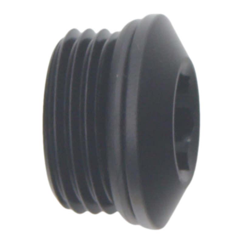 DeatschWerks 8AN ORB Male Plug Low Profile Internal Allen/Hex (Incl O-Ring) Anodized Matte Black - Corvette Realm