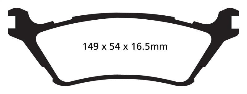 EBC 15+ Ford F150 2.7 Twin Turbo (2WD) Yellowstuff Rear Brake Pads - Corvette Realm