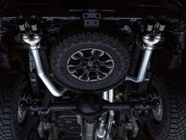 AWE Tuning 22-23 GMC Sierra 1500 AT4X 6.2L 0FG Catback Split Dual (Flat Bumper) - Diamond Black Tips - Corvette Realm