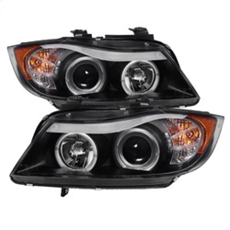 Spyder BMW E90 3-Series 06-08 Projector LED Halo Amber Reflctr Rplc Bulb Blk PRO-YD-BMWE9005-AM-BK - Corvette Realm