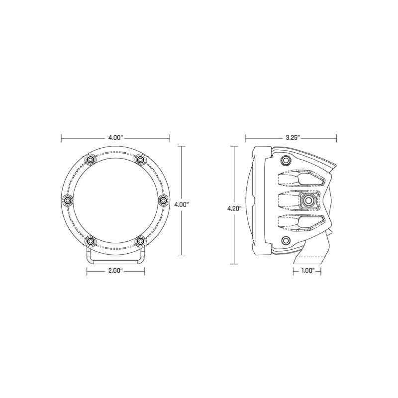 Rigid Industries 360-Series 4in LED Off-Road Spot Beam - RGBW (Pair) - Corvette Realm