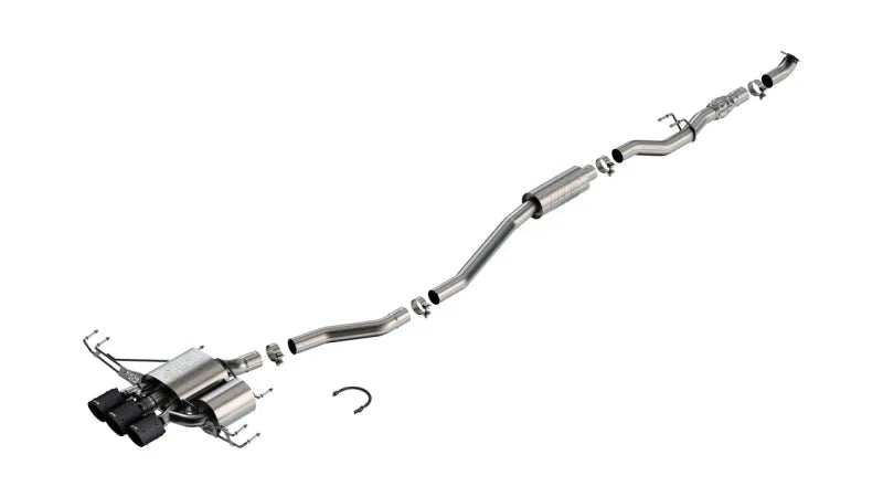Borla 23-25 Honda Civic Type R MT ATAK Catback Exhaust w/ 4in Black Anodized Carbon Fiber Tips