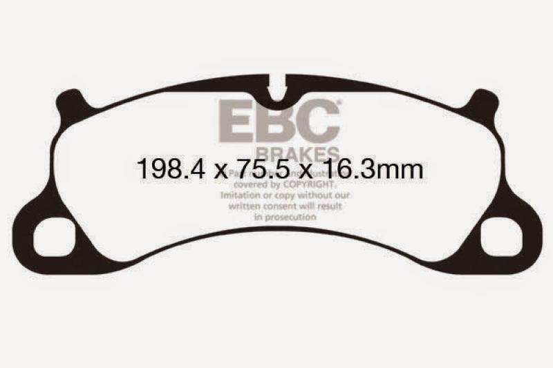 EBC 12-15 Porsche 911 (991) (Cast Iron Rotor only) 3.8 Carrera S Redstuff Front Brake Pads - Corvette Realm