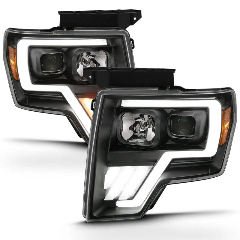 ANZO 2009-2013 Ford F-150 Projector Light Bar G4 Switchback H.L.Black Amber - Corvette Realm