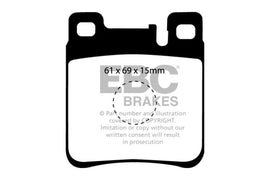 EBC 05-06 Chrysler Crossfire 3.2 SRT6 Yellowstuff Rear Brake Pads - Corvette Realm