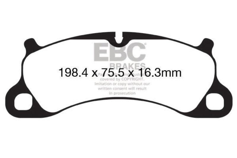 EBC 12-15 Porsche 911 (991) (Cast Iron Rotor only) 3.8 Carrera S Redstuff Front Brake Pads - Corvette Realm