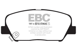 EBC 09+ Hyundai Genesis Coupe 2.0 Turbo Yellowstuff Front Brake Pads - Corvette Realm
