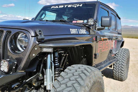 Fabtech 18-21 Jeep JL 4WD Front Steel Tube Fenders - Corvette Realm