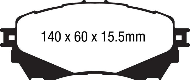 EBC 14+ Mazda 6 2.5 Yellowstuff Front Brake Pads - Corvette Realm