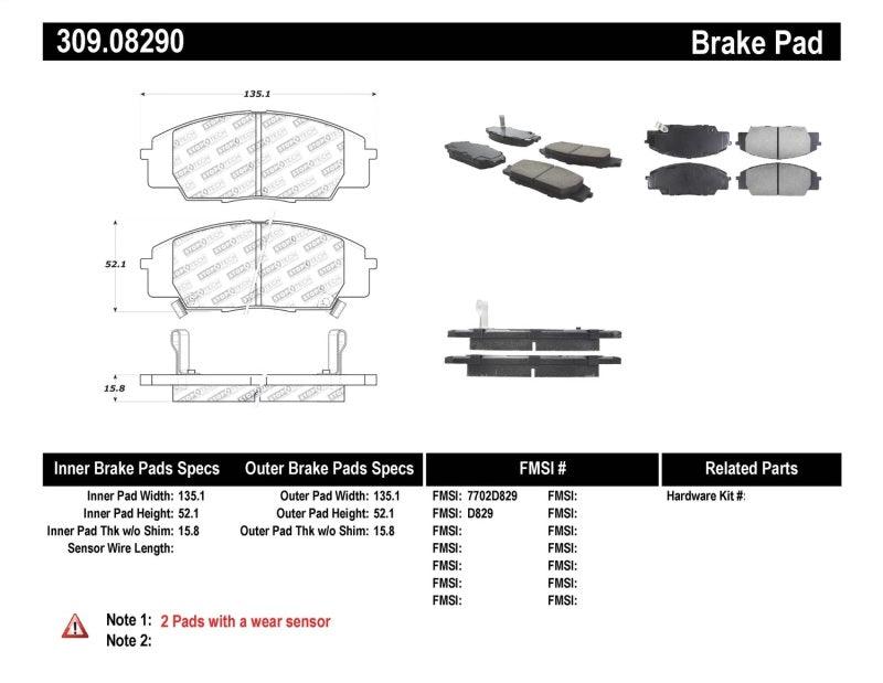 StopTech Performance 00-09 S2000/06+ Civic Si/02-06 RSX-S (non base) Front Brake Pads - Corvette Realm