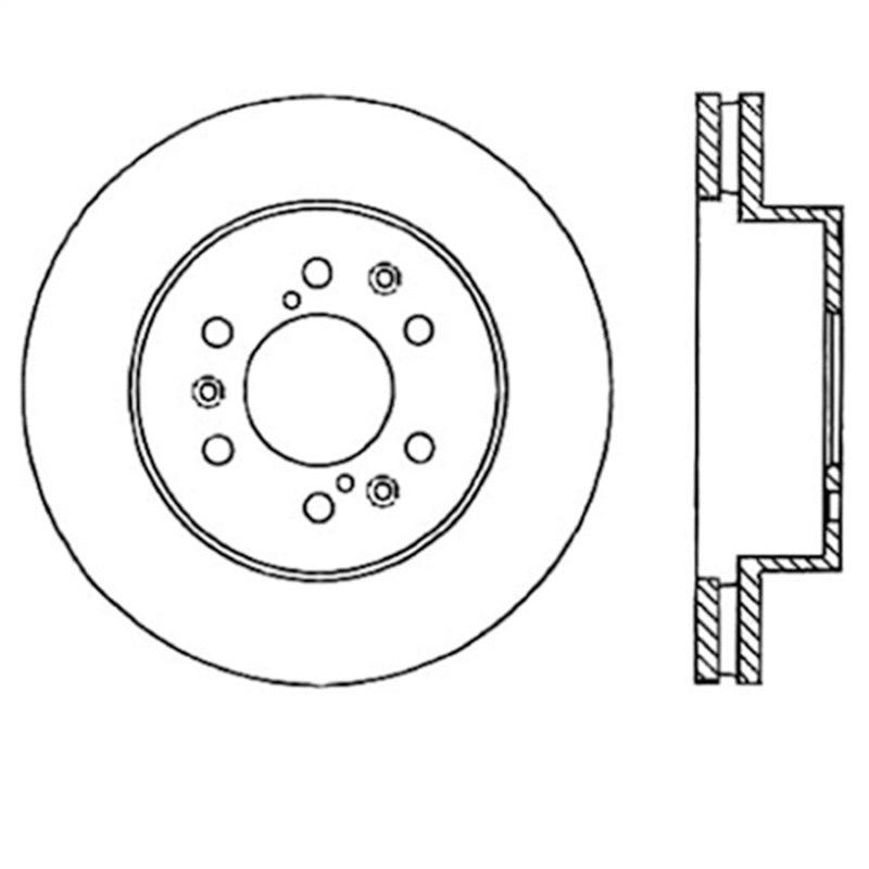 StopTech 05-10 GMC Sierra 1500 (w Rear Drum) / 07-09 GMC Yukon Front Right Slotted & Drilled Rotor - Corvette Realm