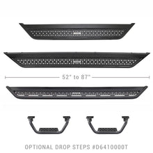 Load image into Gallery viewer, Go Rhino Dominator Extreme D6 SideSteps - Tex Blk - 4in Drop Down Steps (Pair) - Corvette Realm