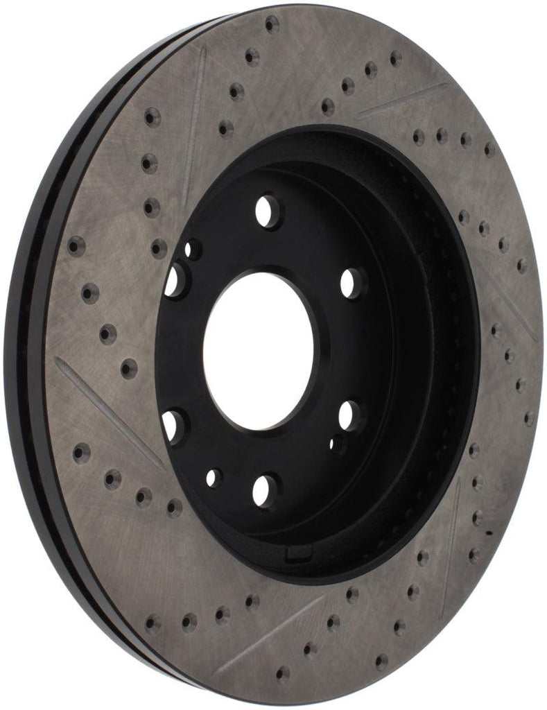 StopTech 05-10 GMC Sierra 1500 (w Rear Drum) / 07-09 GMC Yukon Front Right Slotted & Drilled Rotor - Corvette Realm