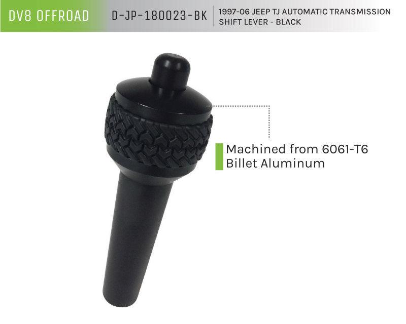DV8 Offroad 1997-06 Jeep TJ Auto Shift Lever Black - Corvette Realm