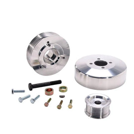 BBK 97-04 Ford F150 Expedition 4.6 5.4 Underdrive Pulley Kit - Lightweight CNC Billet Aluminum (3pc) - Corvette Realm