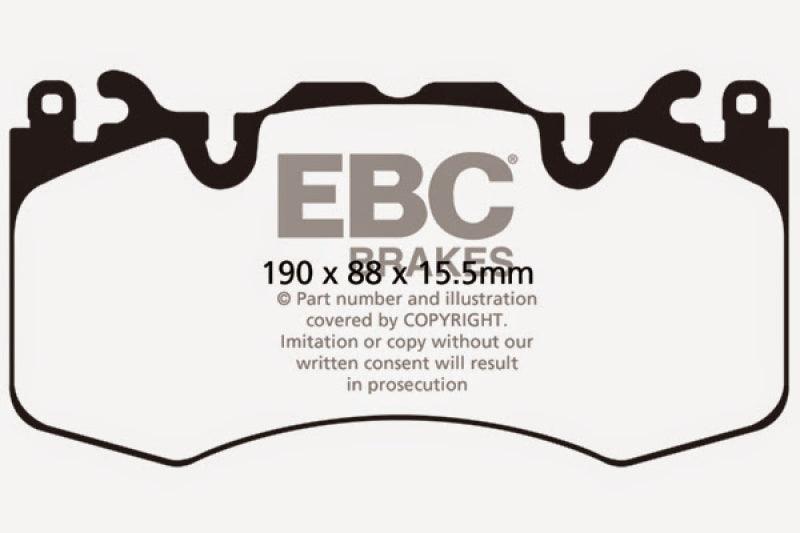EBC 13+ Land Rover Range Rover 3.0 Supercharged Extra Duty Front Brake Pads - Corvette Realm