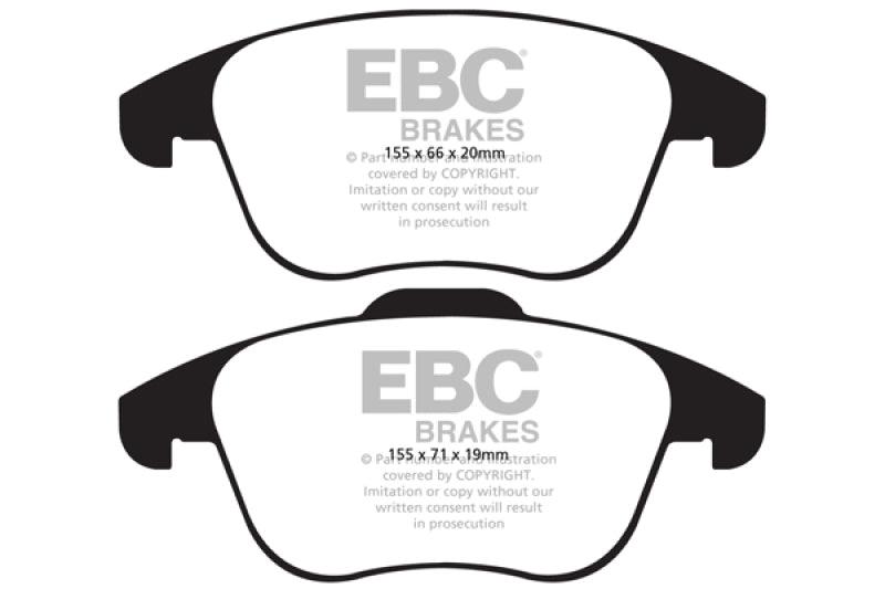 EBC 15-19 Audi Q3 2.0 Turbo Greenstuff Front Brake Pads - Corvette Realm