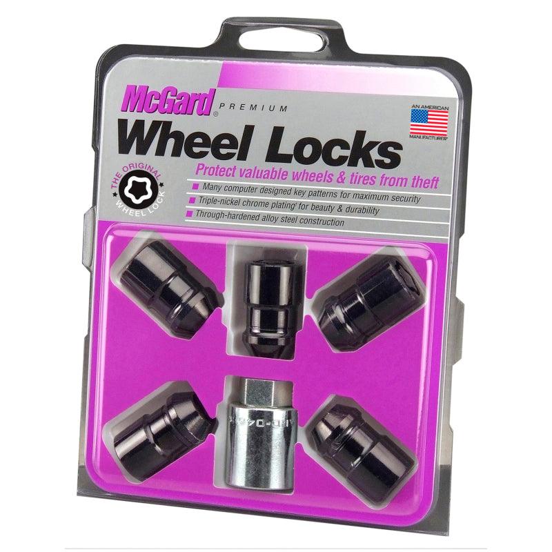 McGard Wheel Lock Nut Set - 5pk. (Cone Seat) M12X1.5 / 3/4 Hex / 1.46in. Length - Black - Corvette Realm