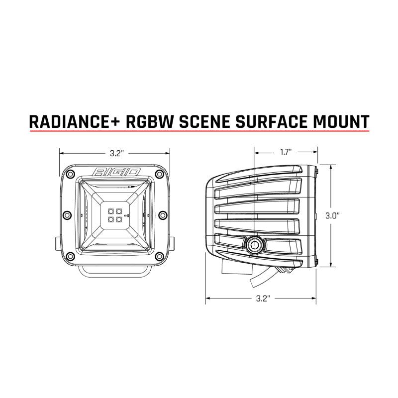 Rigid Industries Radiance+ Scene RGBW Surface Mount - Pair - Corvette Realm