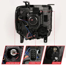 Load image into Gallery viewer, ANZO 2014-2015 Gmc Sierra 1500HD Projector Plank Style Headlight Black W/ Drl - Corvette Realm