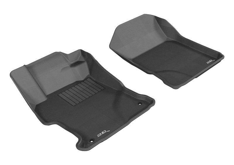 3D MAXpider 2012-2013 Honda Civic Kagu 1st Row Floormat - Black - Corvette Realm