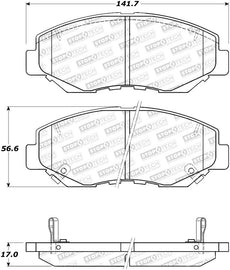 StopTech Sport Brake Pads w/Shims and Hardware - Front - Corvette Realm