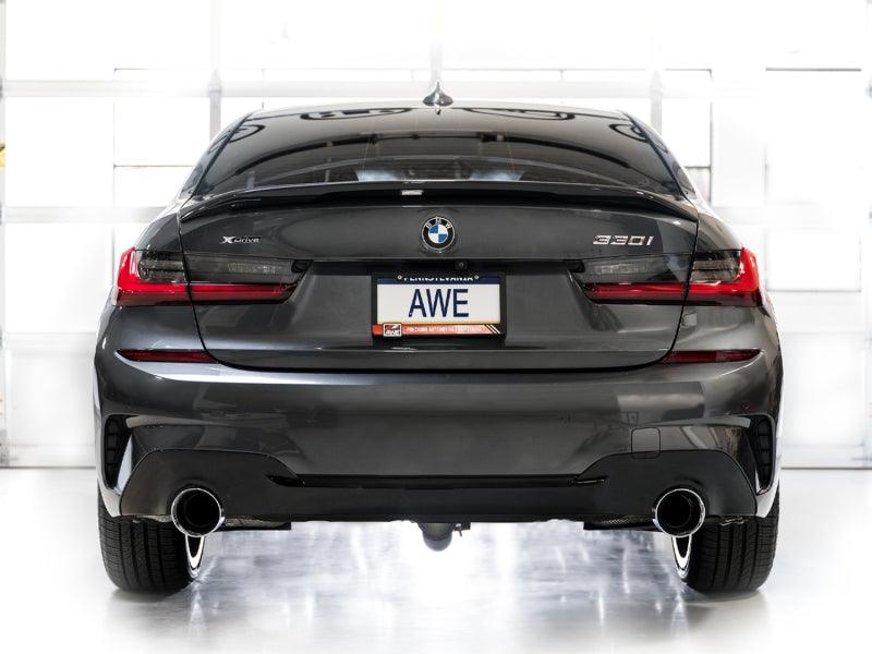 AWE 19-23 BMW 330i / 21-23 BMW 430i Base G2X Touring Axle Back Exhaust - Chrome Silver - Corvette Realm