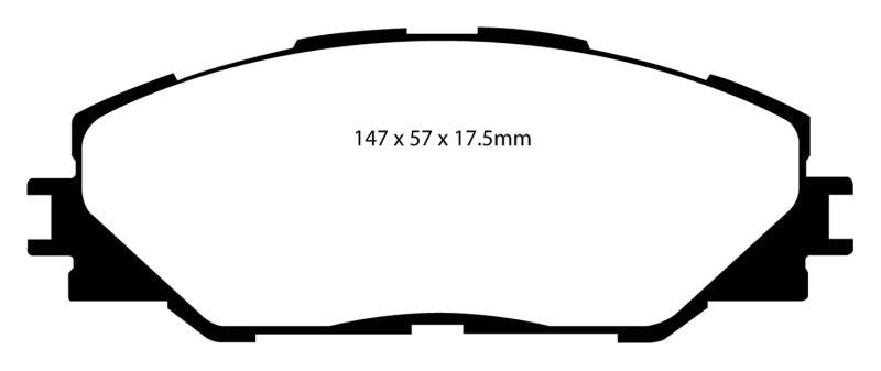EBC 06-08 Toyota RAV 4 2.4 (3rd Row Seats) Greenstuff Front Brake Pads - Corvette Realm
